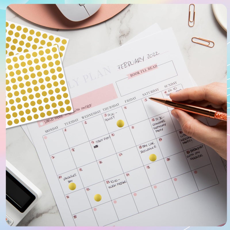 starboling Dot Stickers 3/8 Inch Gold Circle Stickers 3000pcs Self-Adhesive Color Coding Labels Round Labeling Stickers for Office Classroom Garage Sale  0.375'' - Image 3